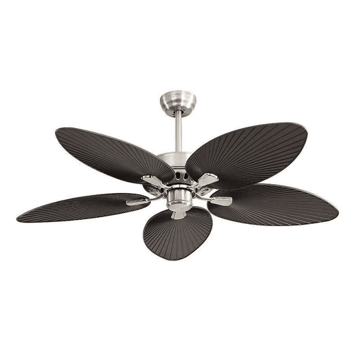 ventoinha de tecto em metal niquelado série borasco 132cm