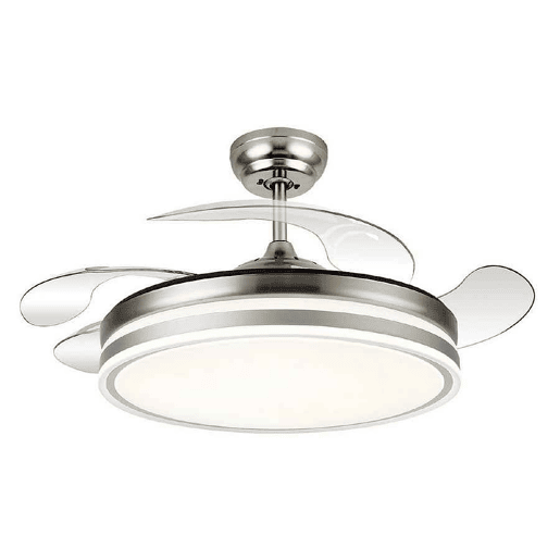 ventilador de tecto metálico cor níquel bayomo série 108cm