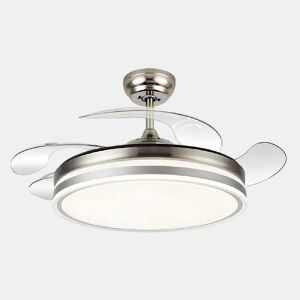 ventilador de tecto metálico cor níquel bayomo série 108cm