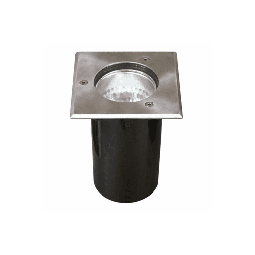 luminária de encastrar para exterior em metal na cor níquel série bigorne 15cm luminária de encastrar para exterior em metal na cor níquel série bigorne 15cm