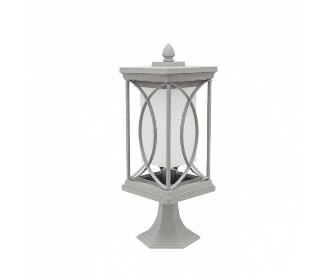 Sobremuro jardin metal color plata serie garden 16cm