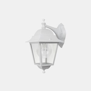 candeeiro de parede para exterior em alumínio branco série spica 28cm