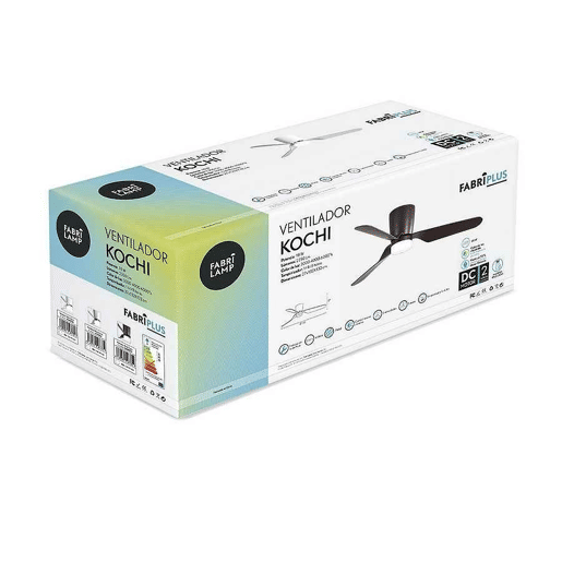 ventilador de tecto metálico cor castanha série kochi 132cm