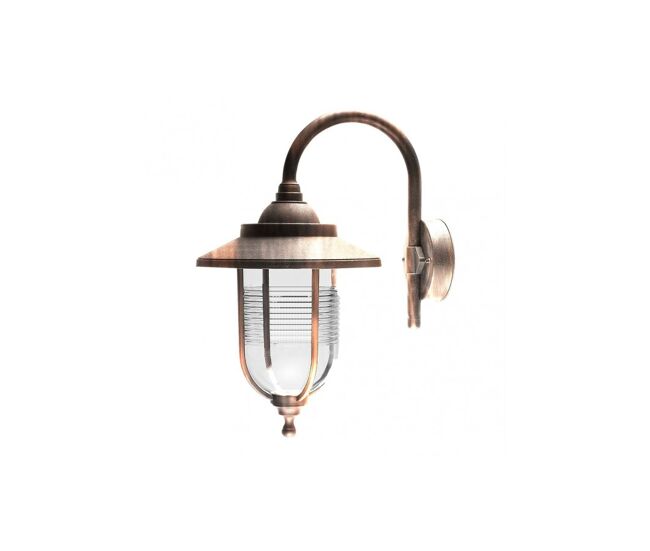 Aplique de exterior policarbonato color dorado serie canela 25.2cm