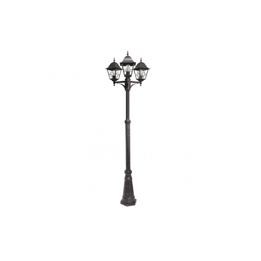 candeeiro de rua para jardim alumínio cor castanha série bootes 62cm