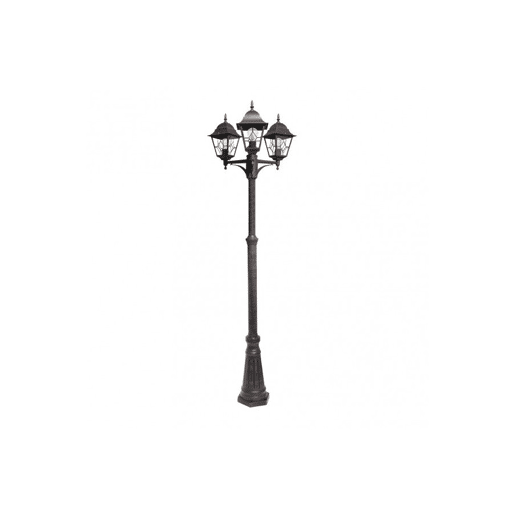 candeeiro de rua para jardim alumínio cor castanha série bootes 62cm