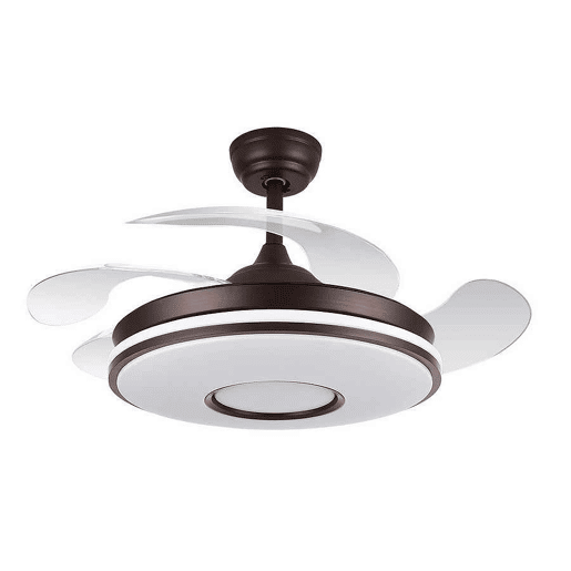 ventilador de tecto metálico cor castanha série dani 108cm