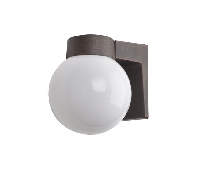 Aplique de exterior metal color marron serie procyon 18cm