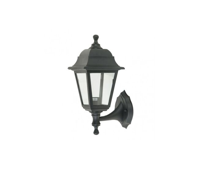 Aplique de exterior policarbonato color negro serie albahaca 15cm