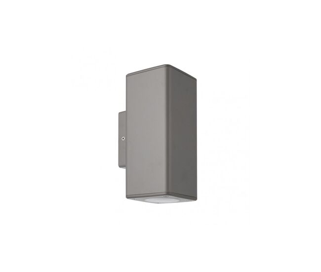 Aplique de exterior policarbonato color gris serie yopol 7.6cm