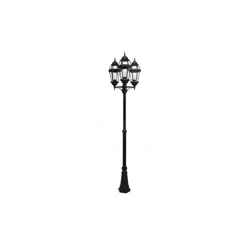 lanterna de jardim alumínio cor preta série becrux 60cm