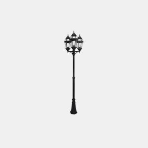 lanterna de jardim alumínio cor preta série becrux 60cm