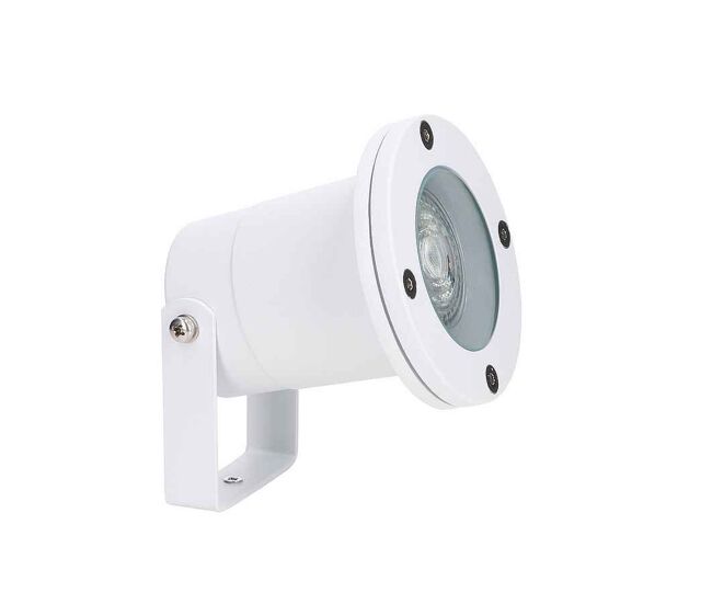 Proyector aluminio color blanco serie post 9.8cm