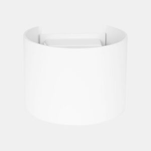candeeiro de parede para exterior em alumínio branco série salas 14cm
