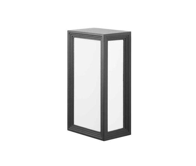 Aplique de exterior aluminio color gris serie thomas 14cm