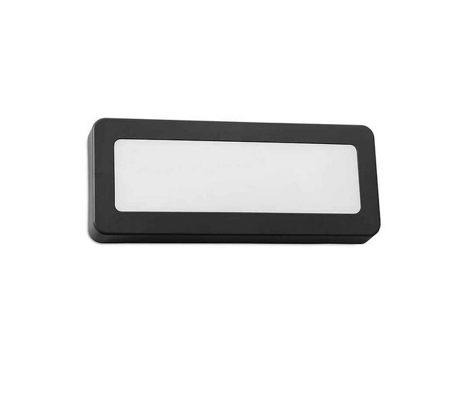 Aplique de exterior policarbonato color negro serie grove 21cm