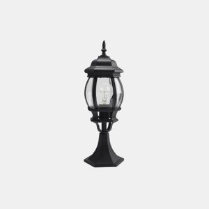 candeeiro de parede de jardim em alumínio cor preta série caelum 16cm