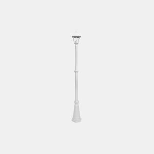 candeeiro de rua para jardim alumínio cor branca série spica 20cm