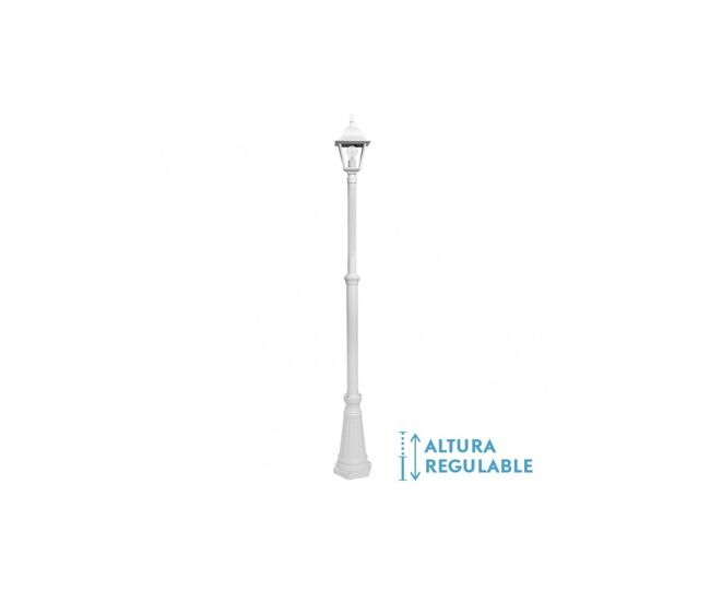 Farola para jardin aluminio color blanco serie spica 20cm