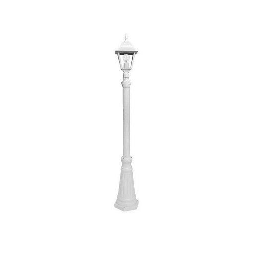 candeeiro de rua para jardim alumínio cor branca série spica 20cm