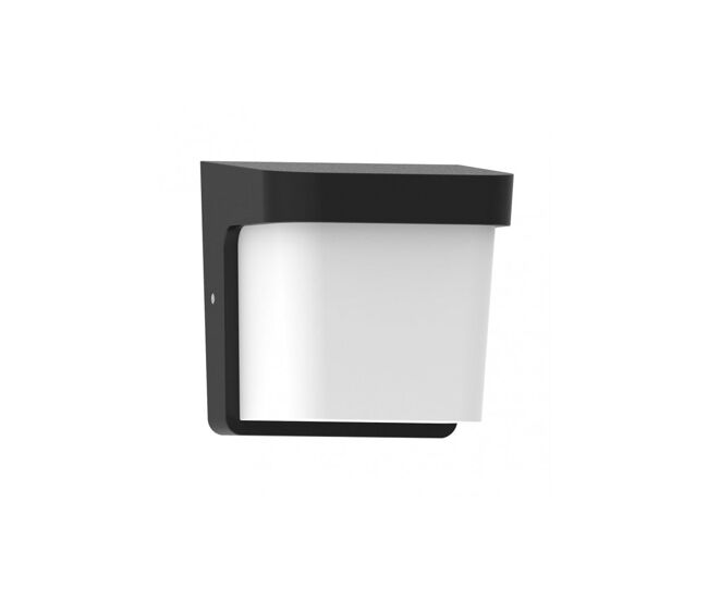 Aplique de exterior policarbonato color negro serie agar 17cm