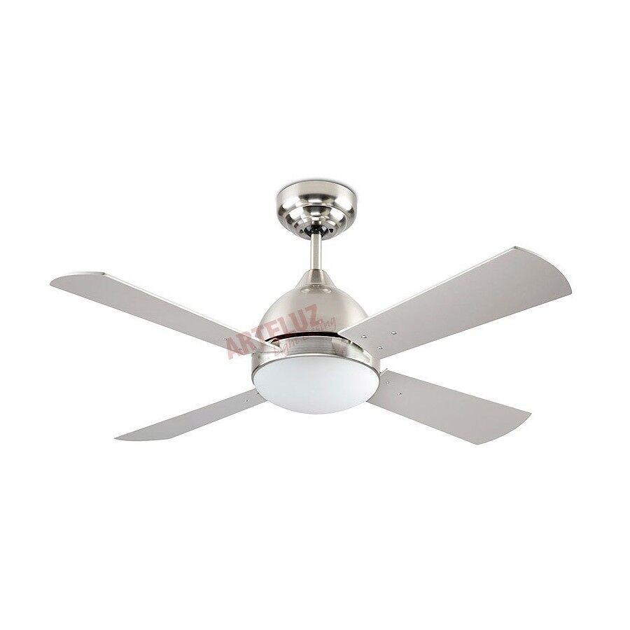 Ventilador De Techo Dc Borneo Niquel 106cm Led Cct Regulable Control Remoto Con Temporizad