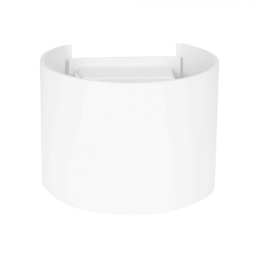 candeeiro de parede para exterior em alumínio branco série salas 14cm