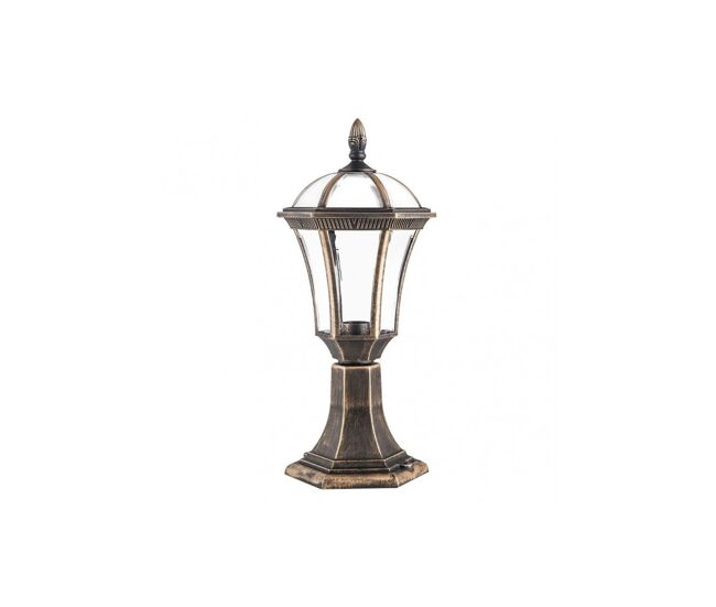 Sobremuro jardin policarbonato color dorado serie comino 17.6cm