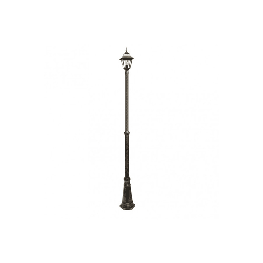 candeeiro de rua para jardim alumínio cor preta série bootes 18cm