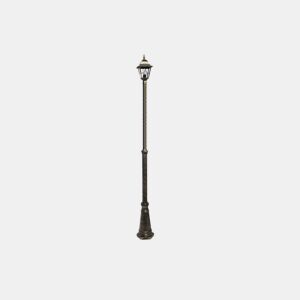 candeeiro de rua para jardim alumínio cor preta série bootes 18cm