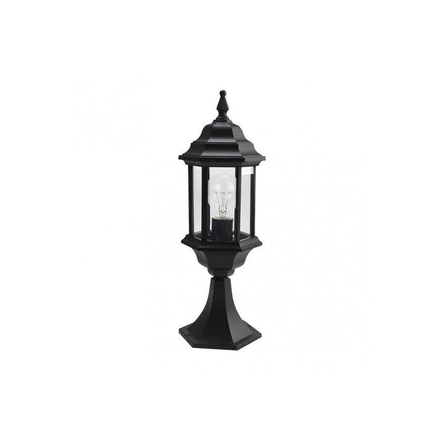 Sobremuro jardin aluminio color negro serie pollux 17cm