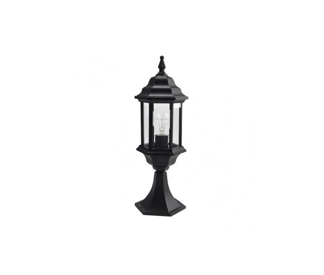 Sobremuro jardin aluminio color negro serie pollux 17cm
