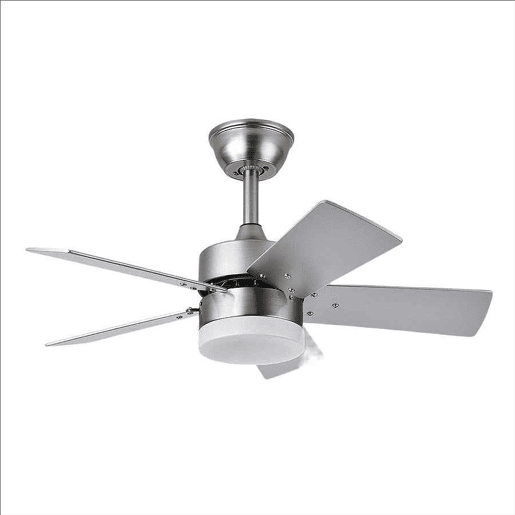 ventoinha de tecto em metal niquelado série marta 76cm