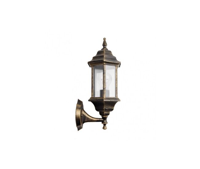 Aplique de exterior aluminio color dorado serie pollux 16cm