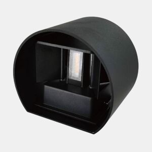 candeeiro de parede exterior alumínio cor preta serie salas 14cm