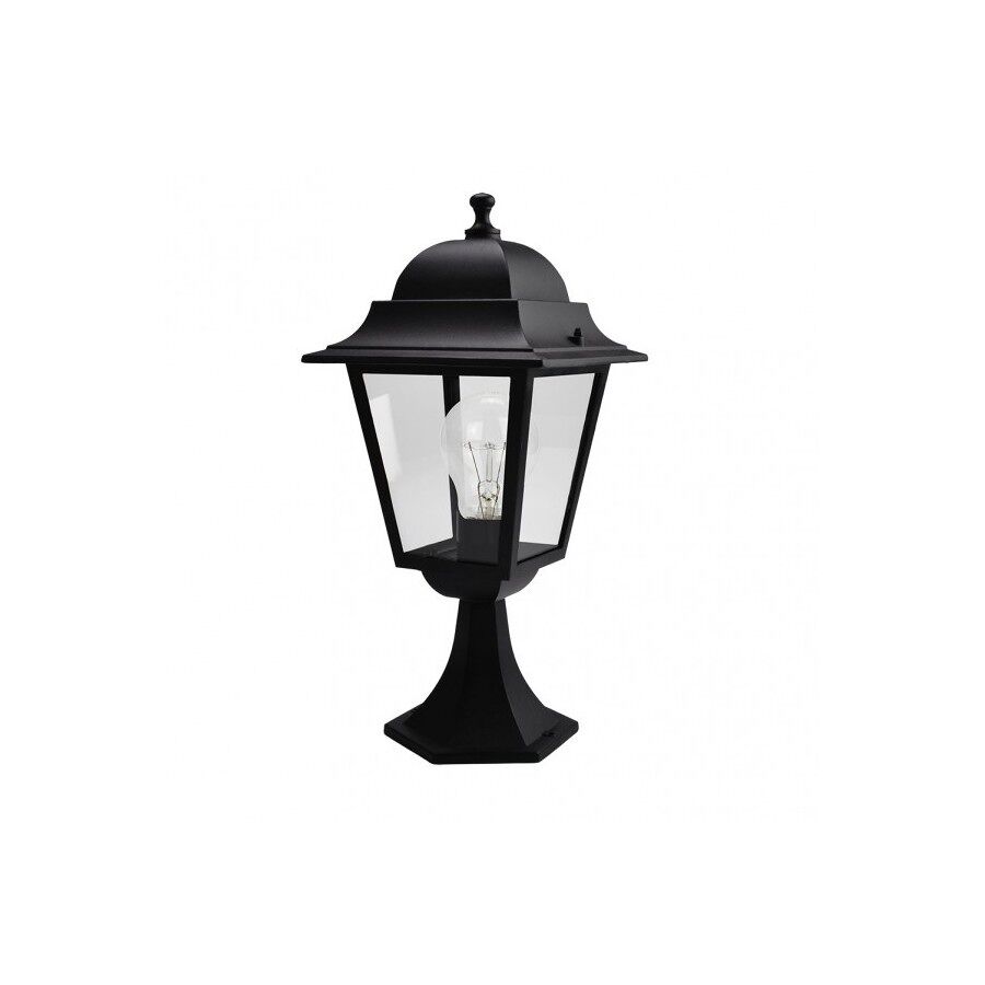 Sobremuro jardin aluminio color negro serie spica 21.5cm
