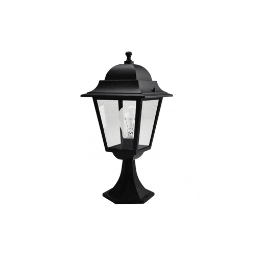candeeiro de parede de jardim em alumínio preto série spica 21,5cm