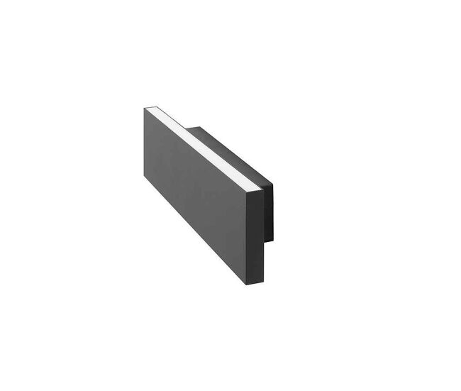 Aplique de pared aluminio color negro serie thin 22.5cm