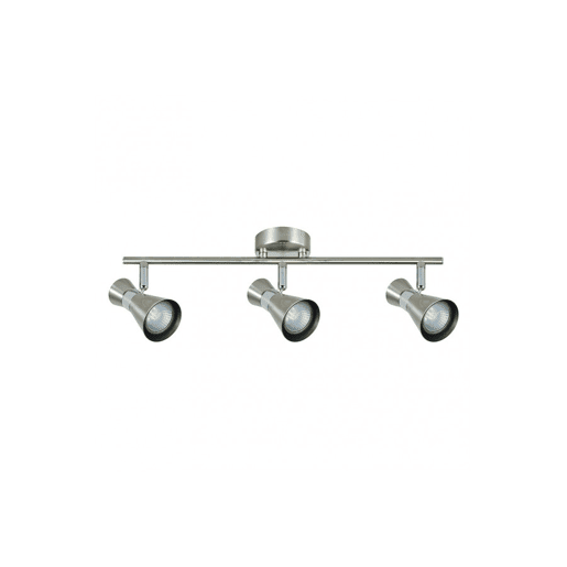 tira de 3 luzes série metal níquel cor máx. 48,5 cm