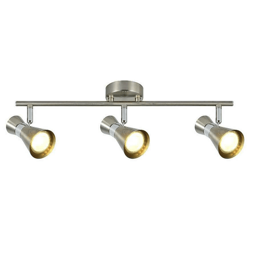 tira de 3 luzes série metal níquel cor máx. 48,5 cm