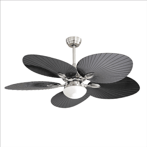 ventilador de tecto metálico cor preta série chaw 132cm