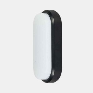 candeeiro de parede acrílico para exterior cor preta série yucatan 8,9cm