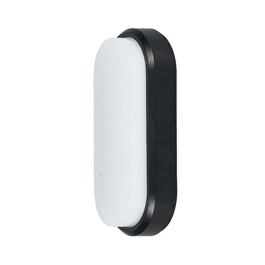 candeeiro de parede acrílico para exterior cor preta série yucatan 8,9cm