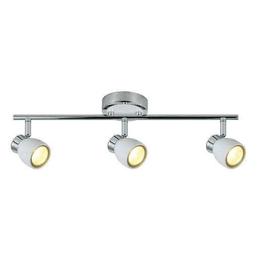 tira 3 luzes série chacho de metal branco 48,5cm
