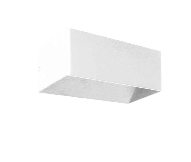Aplique de pared aluminio color blanco serie maya 20cm