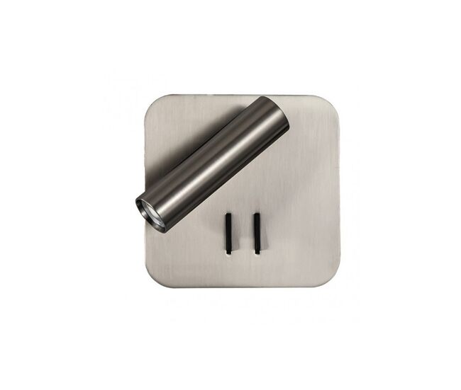 Aplique de pared metal color niquel serie manet 14cm