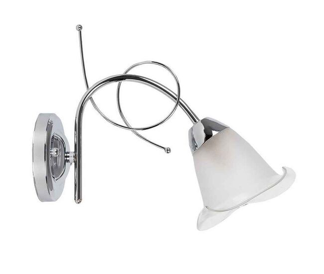 Aplique pared metal color cromo serie adelfa 29cm