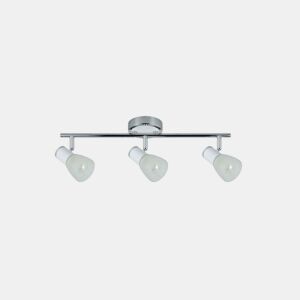 Fita 3 luzes de metal branco série cholo 48,5cm