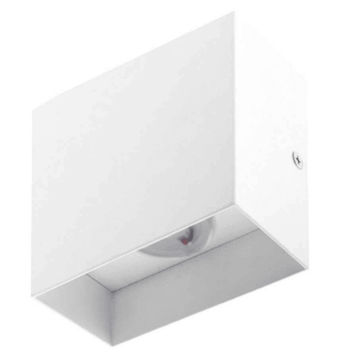 candeeiro de parede em alumínio branco série esme 10cm