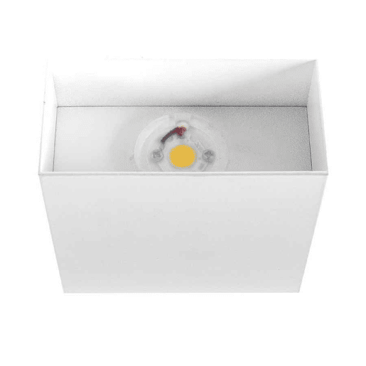 candeeiro de parede em alumínio branco série esme 10cm